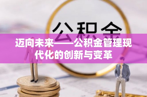 荔城迈向未来——公积金管理现代化的创新与变革