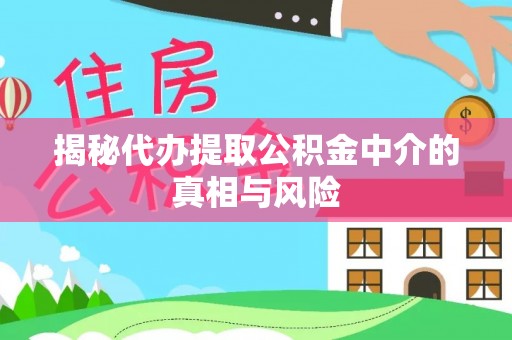荔城揭秘代办提取公积金中介的真相与风险